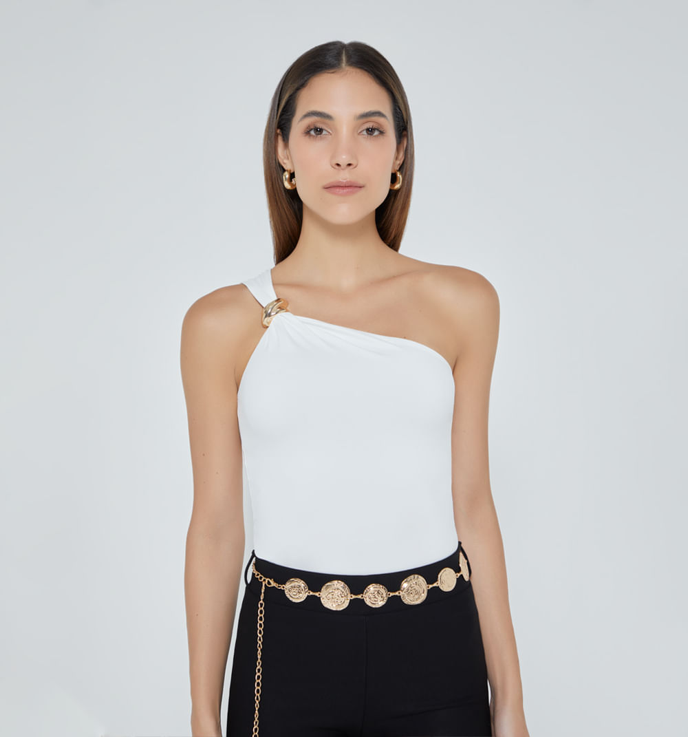 Body de un solo hombro con insumo