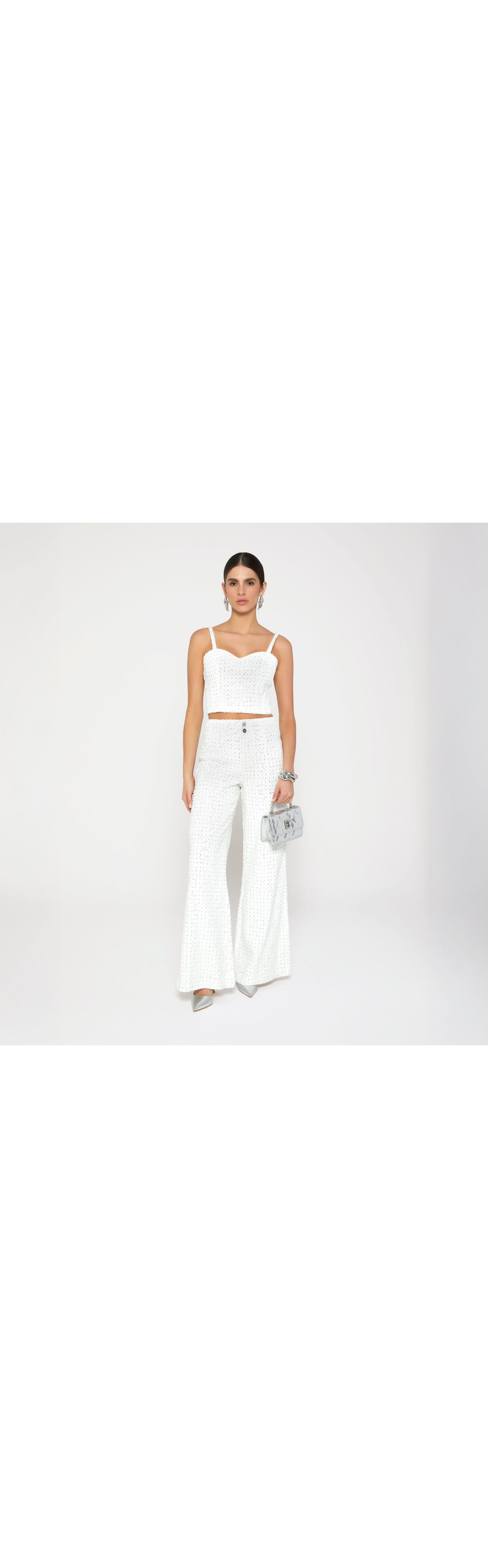 Blusa crop tiras para mujer